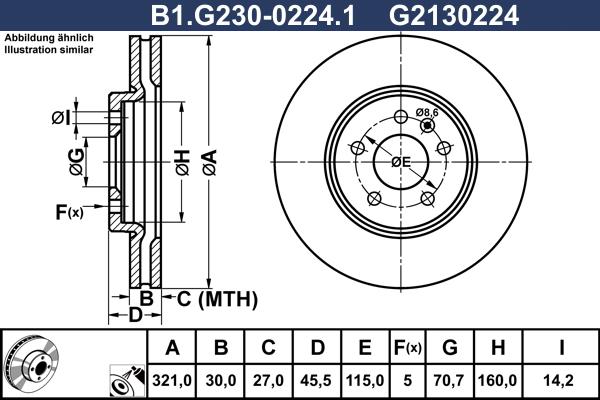 Galfer B1.G230-0224.1 - Спирачен диск vvparts.bg