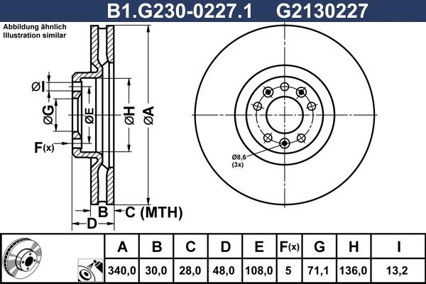 Galfer B1.G230-0227.1 - Спирачен диск vvparts.bg