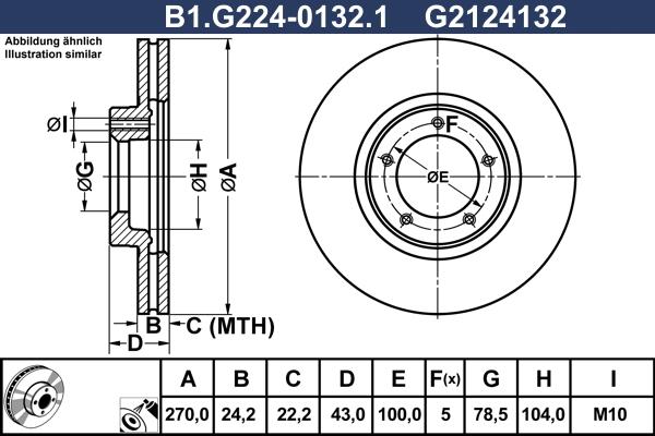 Galfer B1.G224-0132.1 - Спирачен диск vvparts.bg