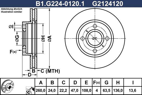 Galfer B1.G224-0120.1 - Спирачен диск vvparts.bg