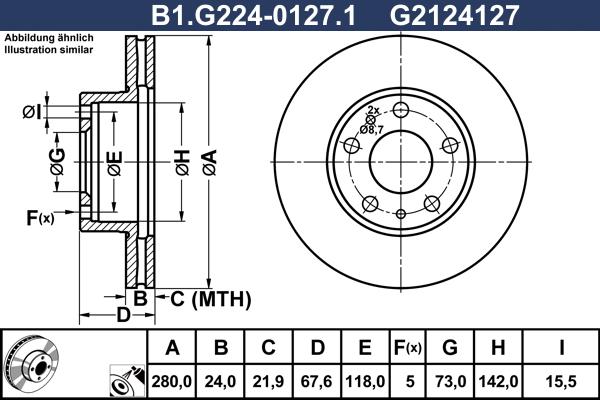 Galfer B1.G224-0127.1 - Спирачен диск vvparts.bg