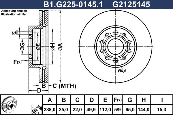 Galfer B1.G225-0145.1 - Спирачен диск vvparts.bg