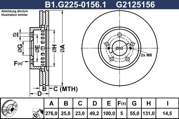 Galfer B1.G225-0156.1 - Спирачен диск vvparts.bg