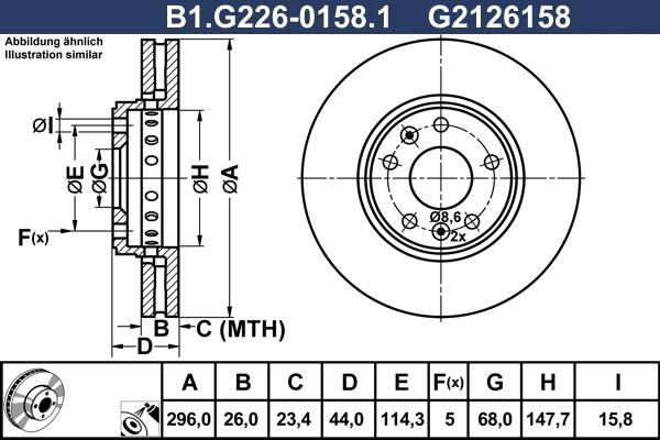 Galfer B1.G226-0158.1 - Спирачен диск vvparts.bg