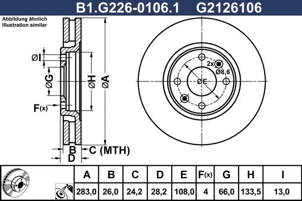 Galfer B1.G226-0106.1 - Спирачен диск vvparts.bg