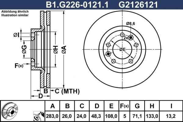 Galfer B1.G226-0121.1 - Спирачен диск vvparts.bg