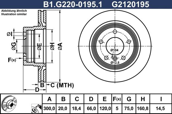 Galfer B1.G220-0195.1 - Спирачен диск vvparts.bg