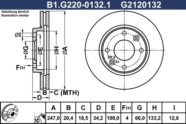 Galfer B1.G220-0132.1 - Спирачен диск vvparts.bg