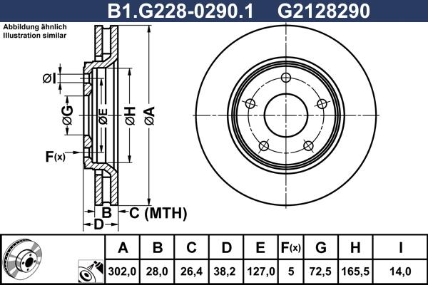 Galfer B1.G228-0290.1 - Спирачен диск vvparts.bg