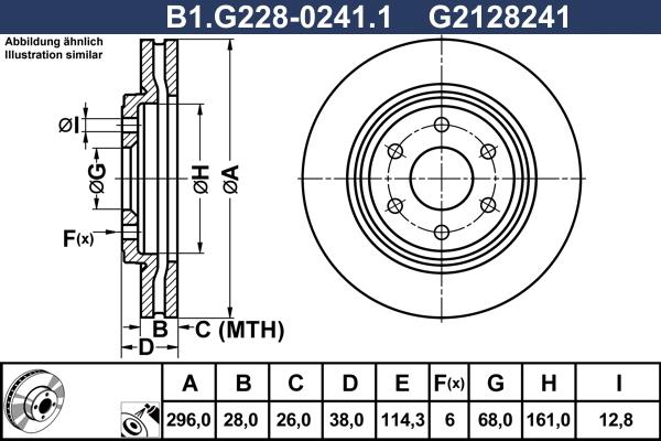 Galfer B1.G228-0241.1 - Спирачен диск vvparts.bg