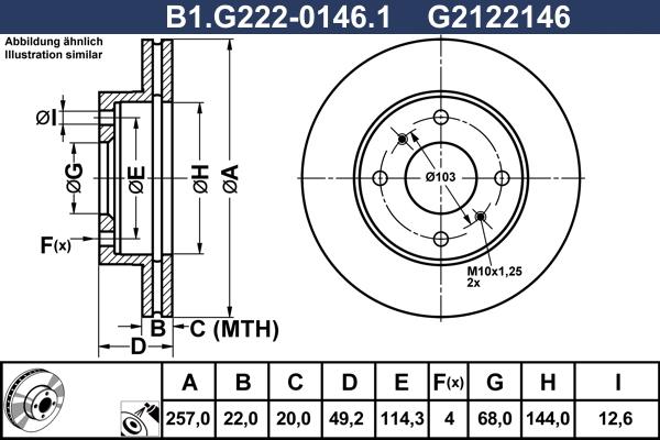 Galfer B1.G222-0146.1 - Спирачен диск vvparts.bg