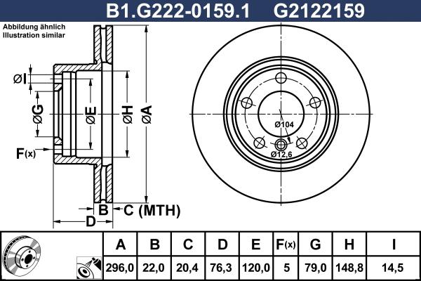 Galfer B1.G222-0159.1 - Спирачен диск vvparts.bg