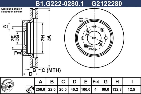 Galfer B1.G222-0280.1 - Спирачен диск vvparts.bg