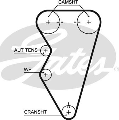 Gates 5497XS - Ангренажен ремък vvparts.bg