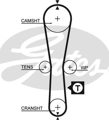 Gates 5454XS - Ангренажен ремък vvparts.bg