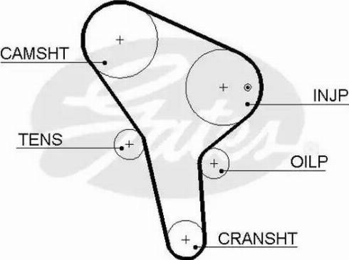 Gates 5455XS - Ангренажен ремък vvparts.bg