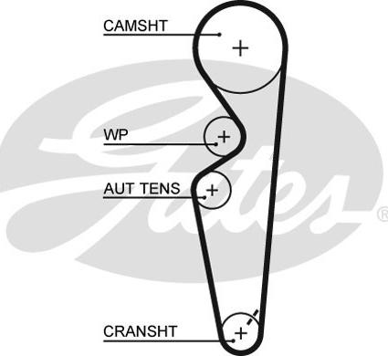 Gates K015431XS - Комплект ангренажен ремък vvparts.bg
