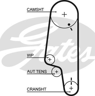 Gates K015428XS - Комплект ангренажен ремък vvparts.bg