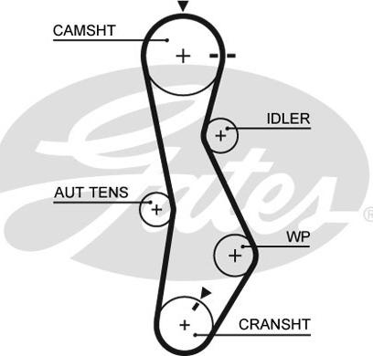 Gates K015579XS - Комплект ангренажен ремък vvparts.bg