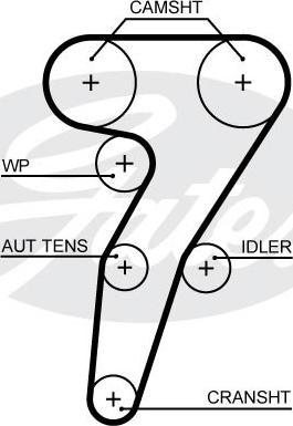 Gates 5653XS - Ангренажен ремък vvparts.bg