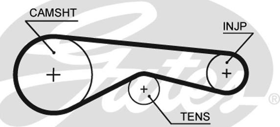 Gates K015624XS - Комплект ангренажен ремък vvparts.bg