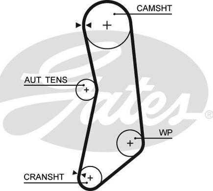 Gates K015626XS - Комплект ангренажен ремък vvparts.bg