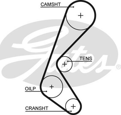 Gates 5628XS - Ангренажен ремък vvparts.bg