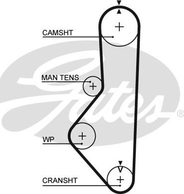 Gates 5149XS - Ангренажен ремък vvparts.bg