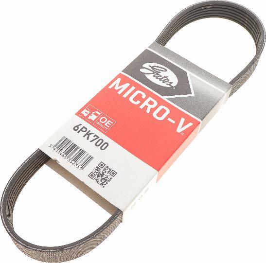 Gates 6PK700 - Пистов ремък vvparts.bg