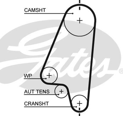 Gates K015310XS - Комплект ангренажен ремък vvparts.bg