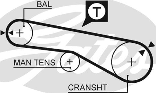 Gates T167RB - Ангренажен ремък vvparts.bg