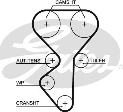 Gates K015631XS - Комплект ангренажен ремък vvparts.bg