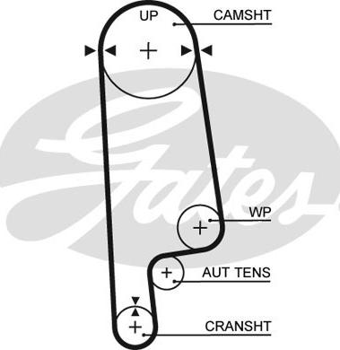 Gates K015234XS - Комплект ангренажен ремък vvparts.bg