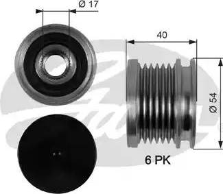 Gates OAP7099 - Ремъчна шайба, генератор vvparts.bg