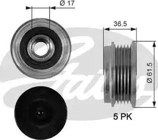 Gates OAP7096 - Ремъчна шайба, генератор vvparts.bg