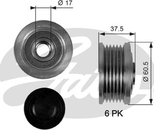 Gates OAP7048 - Ремъчна шайба, генератор vvparts.bg