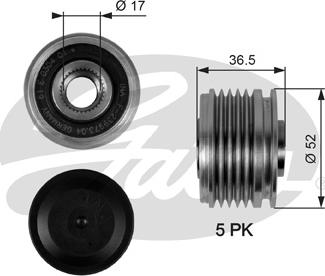 Gates OAP7064 - Ремъчна шайба, генератор vvparts.bg