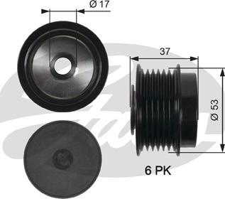 Gates OAP7015 - Ремъчна шайба, генератор vvparts.bg