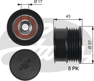 Gates OAP7088 - Ремъчна шайба, генератор vvparts.bg