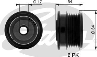 Gates OAP7083 - Ремъчна шайба, генератор vvparts.bg