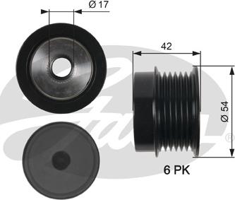 Gates OAP7035 - Ремъчна шайба, генератор vvparts.bg