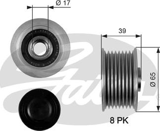 Gates OAP7071 - Ремъчна шайба, генератор vvparts.bg