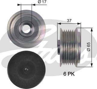 Gates OAP7148 - Ремъчна шайба, генератор vvparts.bg