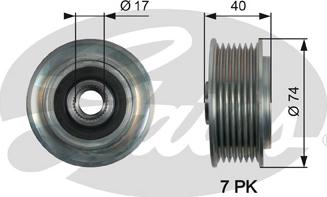 Gates OAP7159 - Ремъчна шайба, генератор vvparts.bg