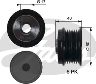 Gates OAP7154 - Ремъчна шайба, генератор vvparts.bg