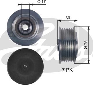 Gates OAP7119 - Ремъчна шайба, генератор vvparts.bg