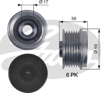 Gates OAP7113 - Ремъчна шайба, генератор vvparts.bg