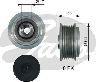 Gates OAP7185 - Ремъчна шайба, генератор vvparts.bg