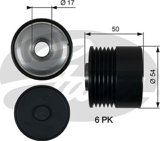 Gates OAP7188 - Ремъчна шайба, генератор vvparts.bg