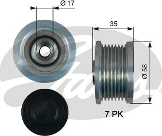 Gates OAP7183 - Ремъчна шайба, генератор vvparts.bg